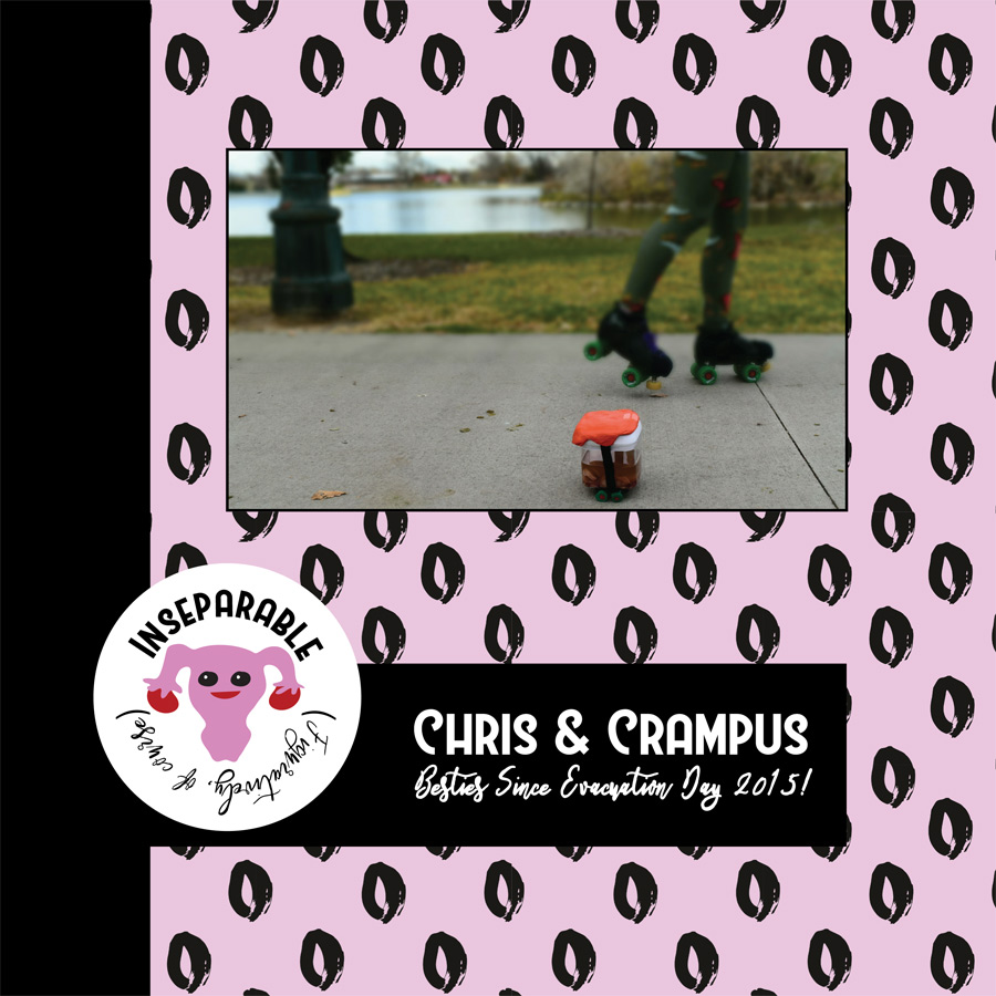 ChrisAndCrampusCover Cover of the zine Chris & Crampus: Besties since evacuation day 2015