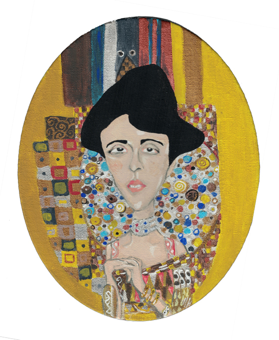 Klimt Painting of Adele Bloch-Bauer from Klimt's painting, done in a pop style